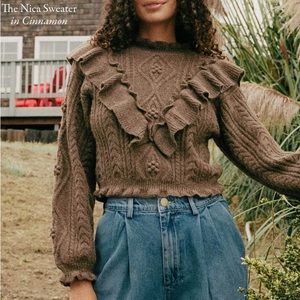 Christy Dawn the Nica sweater in cinnamon
